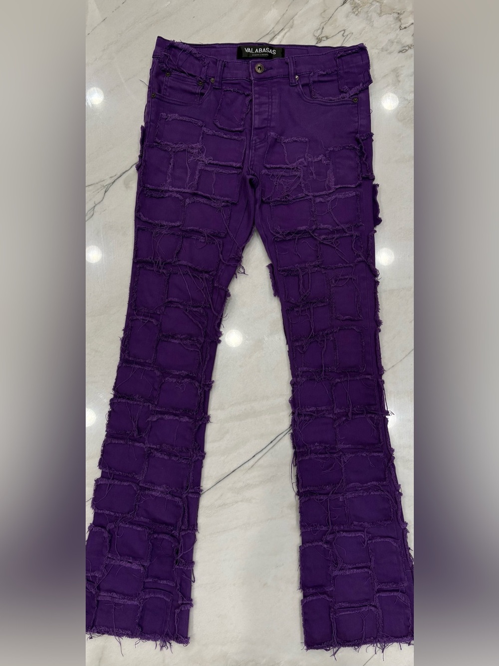 Valabasas Distressed Patchwork Women’s Jeans Size 34 x 35 Same Day Shipping